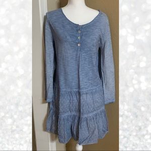 Soft Blue Ruffle Tunic